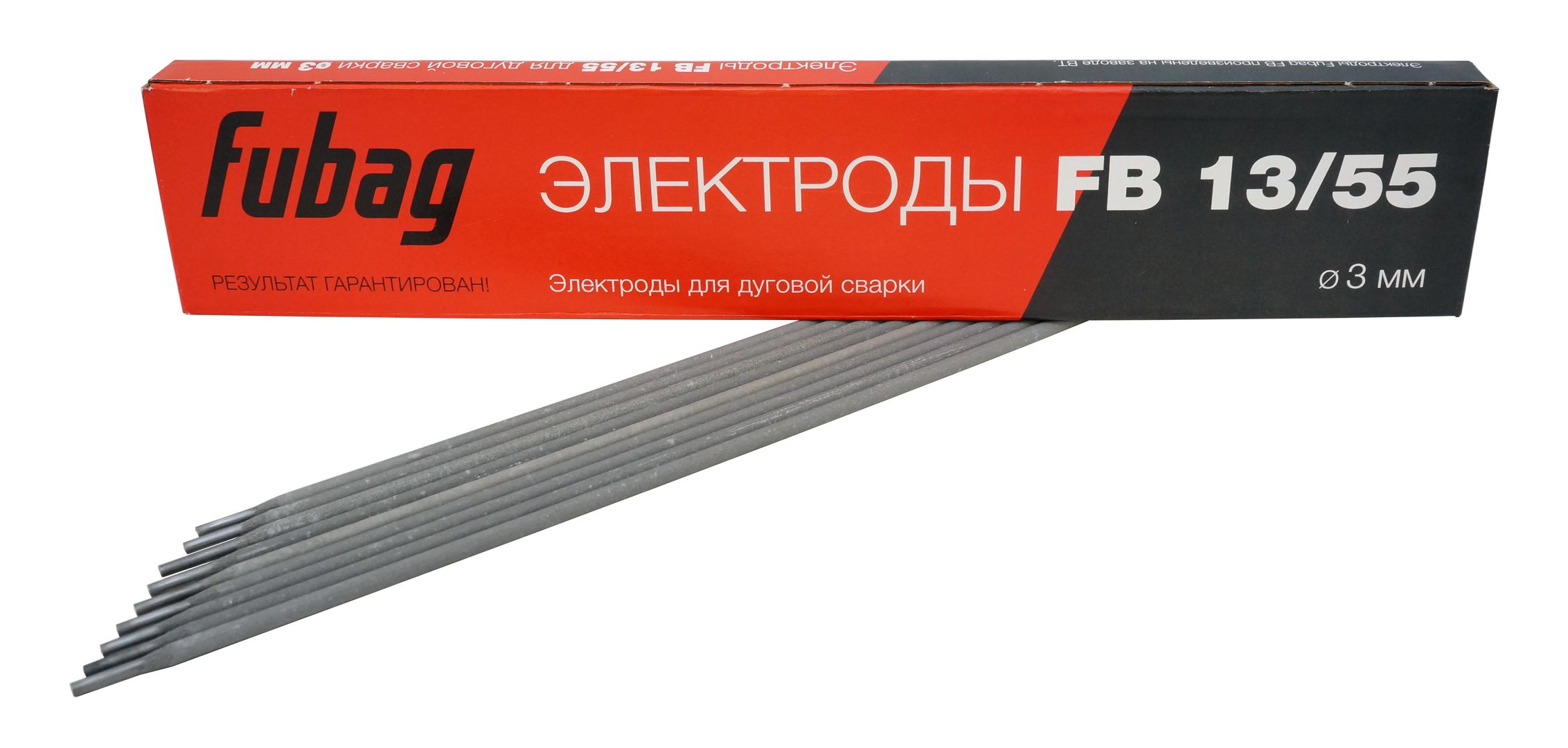 Выгодные условия покупки на фубаг электрод сварочный с основным покрытием fb 13/55 d3.0 мм (пачка 0.9 кг) fubag
