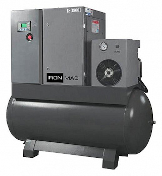 Выгодные условия покупки на блочная станция ironmac ic 7,5/8 с vsd df 500l (8 бар; 0,76 м3/мин; 5,5 квт) айронмак иронмак