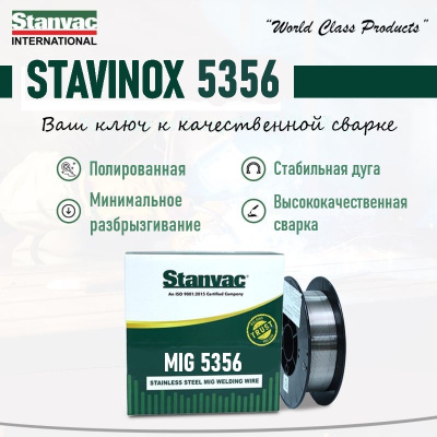 Выгодные условия покупки на проволока stavinox-промджет 5356 (almg5) д.1,2 мм (0,5 кг)